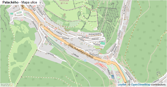 Palackého - mapa ulice