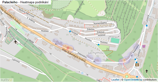 Palackého - mapa podnikání