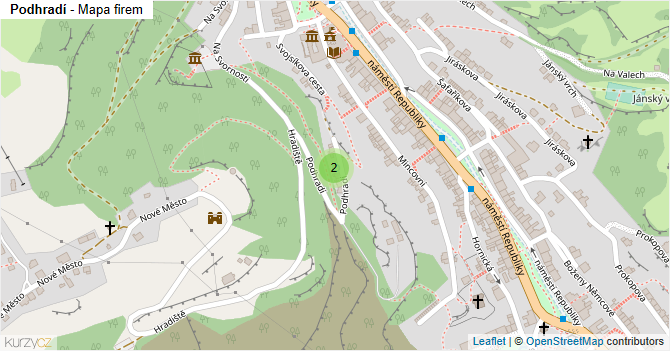 Podhradí - mapa firem