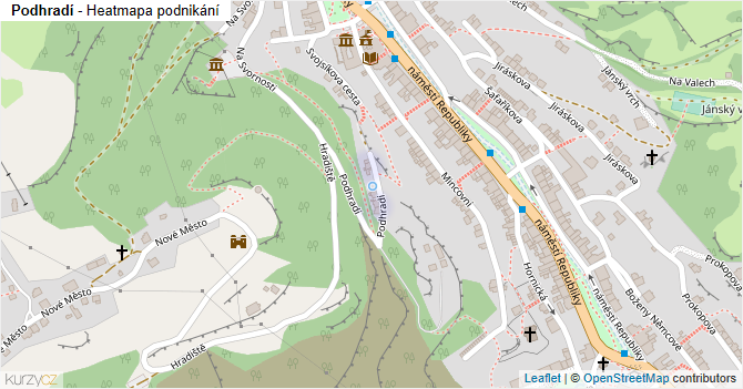 Podhradí - mapa podnikání