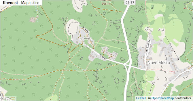 Rovnost - mapa ulice