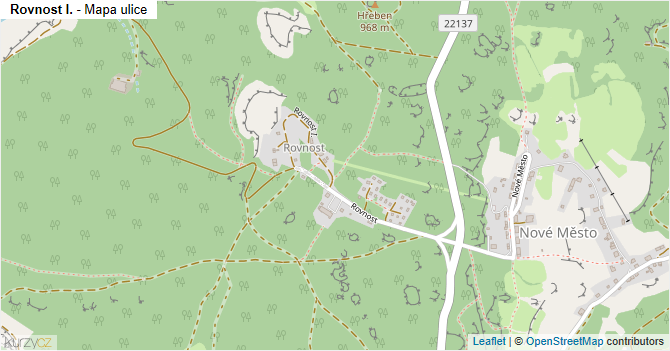 Rovnost I. - mapa ulice