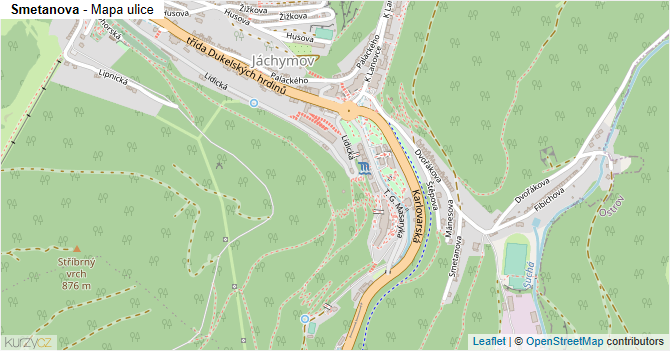 Smetanova - mapa ulice