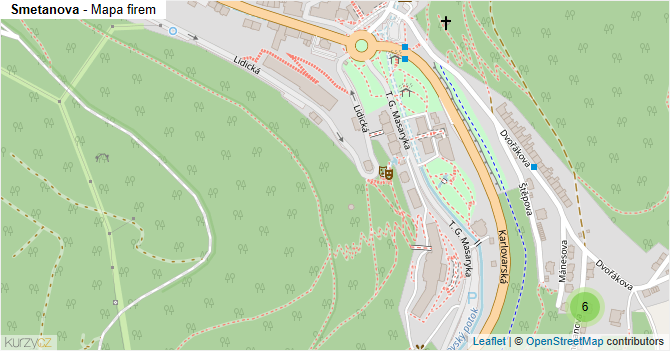 Smetanova - mapa firem