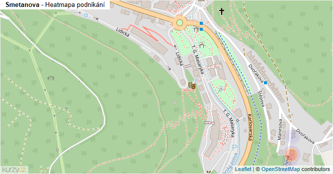 Smetanova - mapa podnikání