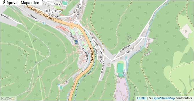 Štěpova - mapa ulice