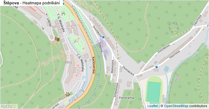 Štěpova - mapa podnikání