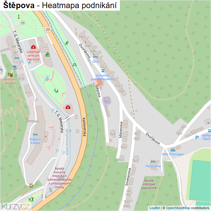 Mapa Štěpova - Firmy v ulici.