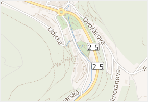 T. G. Masaryka v obci Jáchymov - mapa ulice