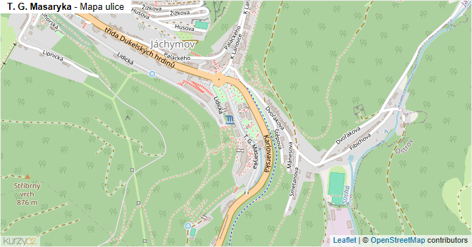 T. G. Masaryka - mapa ulice