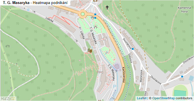 T. G. Masaryka - mapa podnikání