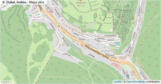 tř. Dukel. hrdinu - mapa ulice