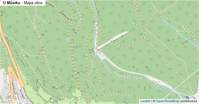 U Můstku - mapa ulice