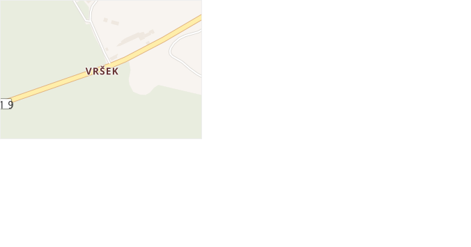 Vršek v obci Jáchymov - mapa části obce