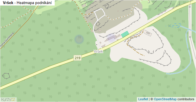 Vršek - mapa podnikání
