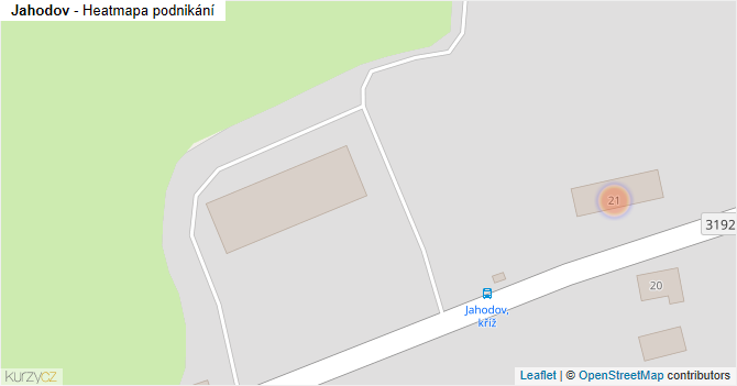 Jahodov - mapa podnikání