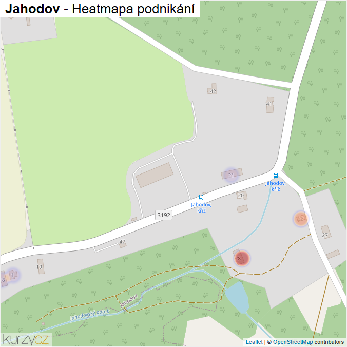 Mapa Jahodov - Firmy v části obce.