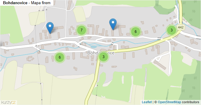 Bohdanovice - mapa firem