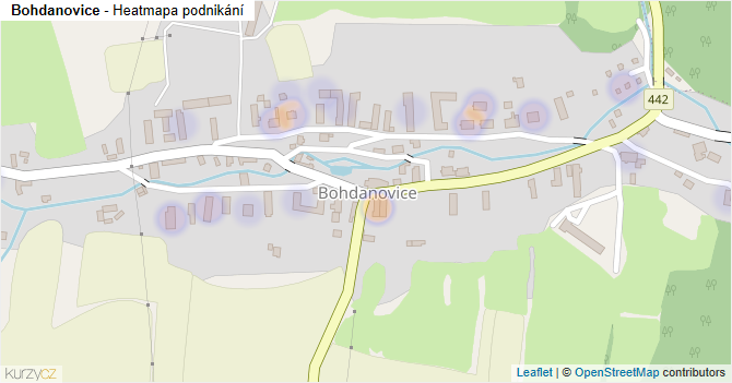 Bohdanovice - mapa podnikání