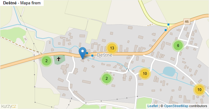 Deštné - mapa firem