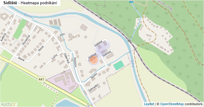 Sídliště - mapa podnikání