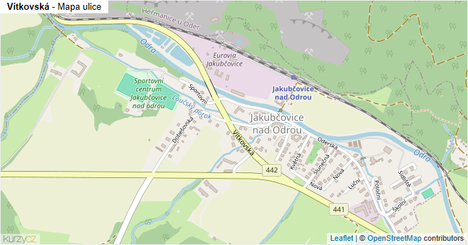 Vítkovská - mapa ulice