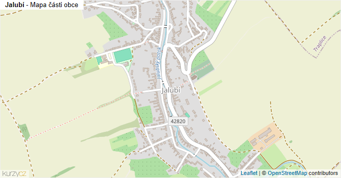 Jalubí - mapa části obce