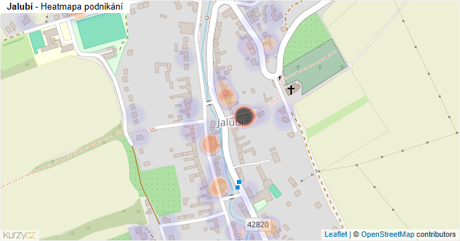 Jalubí - mapa podnikání