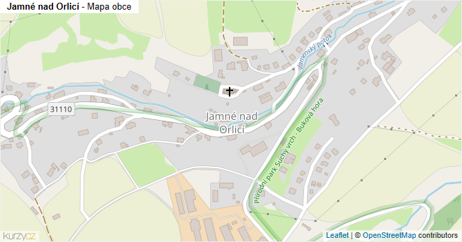 Jamné nad Orlicí - mapa obce