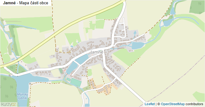 Jamné - mapa části obce