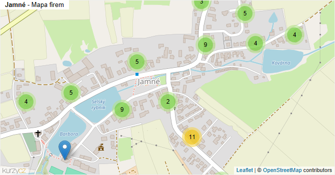 Jamné - mapa firem