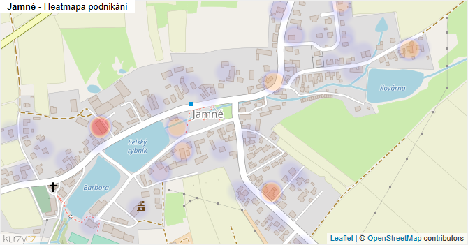 Jamné - mapa podnikání