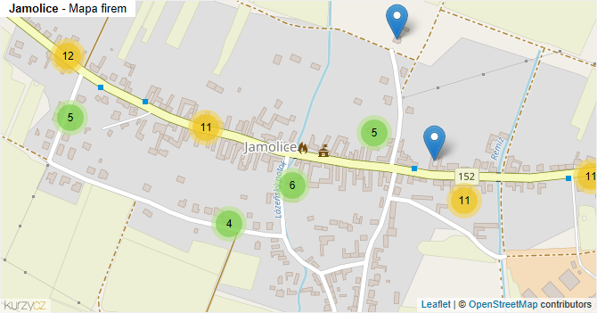Jamolice - mapa firem