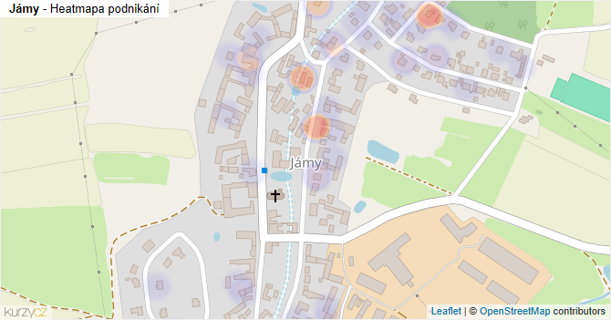 Jámy - mapa podnikání