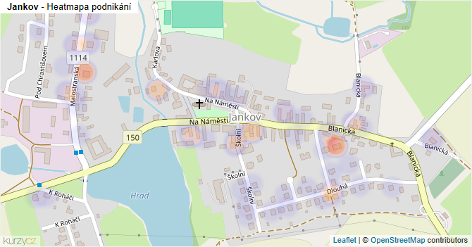 Jankov - mapa podnikání