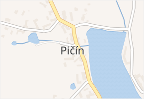 Pičín v obci Jankov - mapa části obce