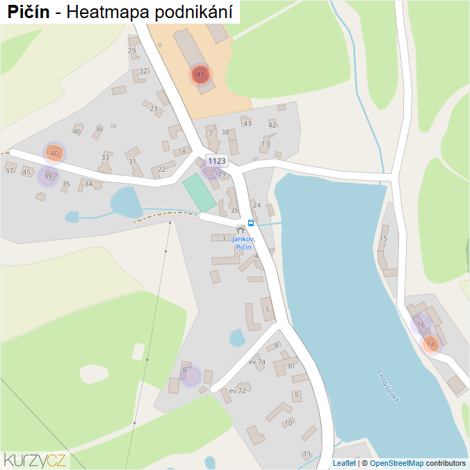 Mapa Pičín - Firmy v části obce.