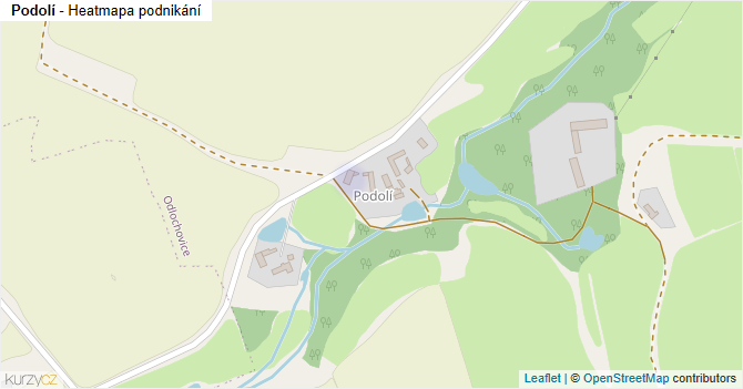 Podolí - mapa podnikání