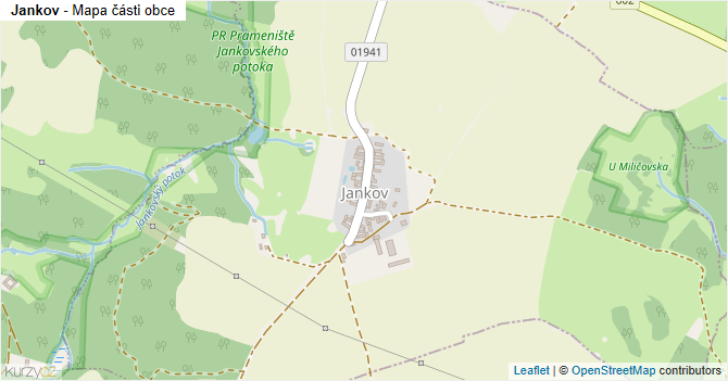 Jankov - mapa části obce