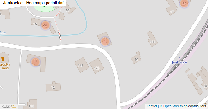 Jankovice - mapa podnikání