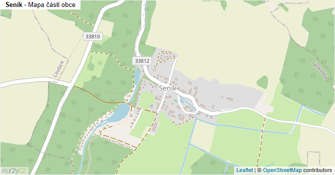 Seník - mapa části obce