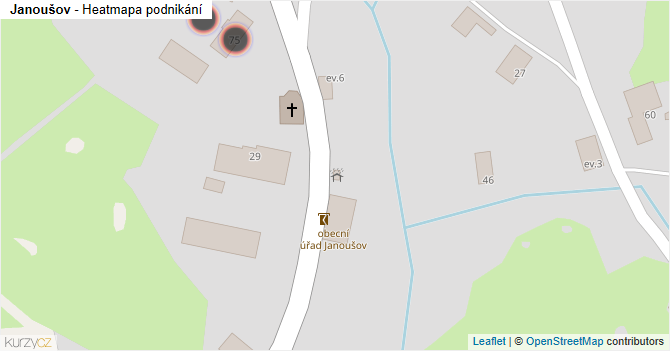 Janoušov - mapa podnikání