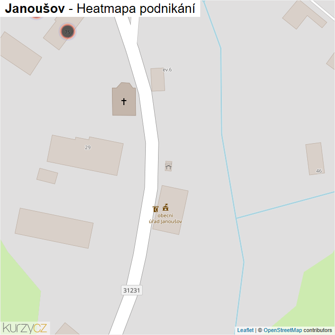 Mapa Janoušov - Firmy v obci.