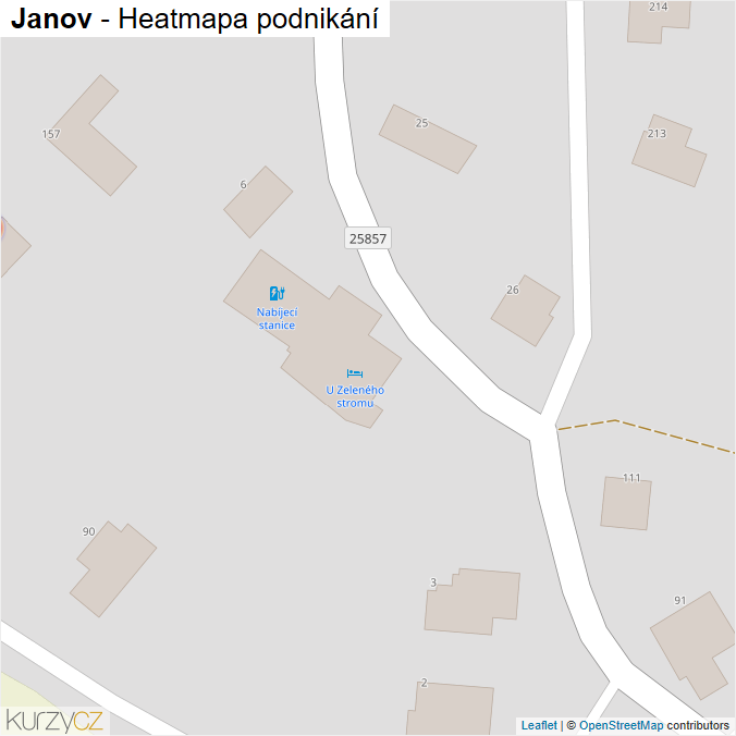Mapa Janov - Firmy v obci.