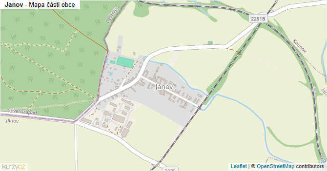 Janov - mapa části obce