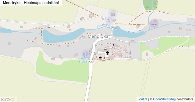 Mendryka - mapa podnikání