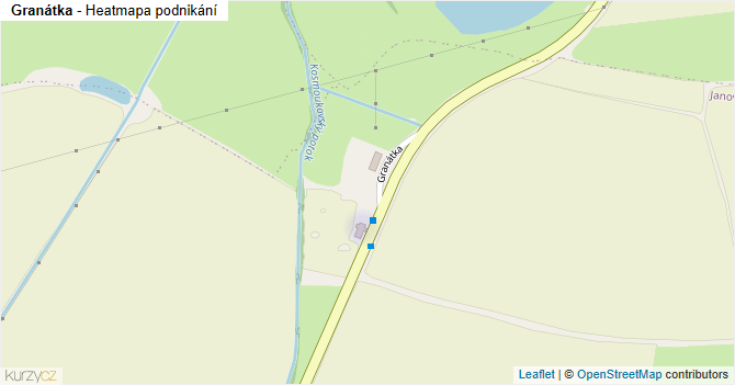 Granátka - mapa podnikání