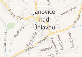 Harantova v obci Janovice nad Úhlavou - mapa ulice