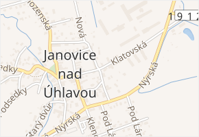 Hradčany v obci Janovice nad Úhlavou - mapa ulice