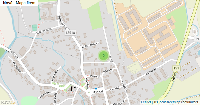 Nová - mapa firem